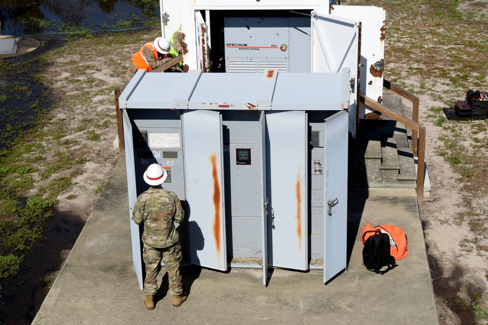 249th Prime Power works with local partners on land-locked waste-water treatment facility generator
