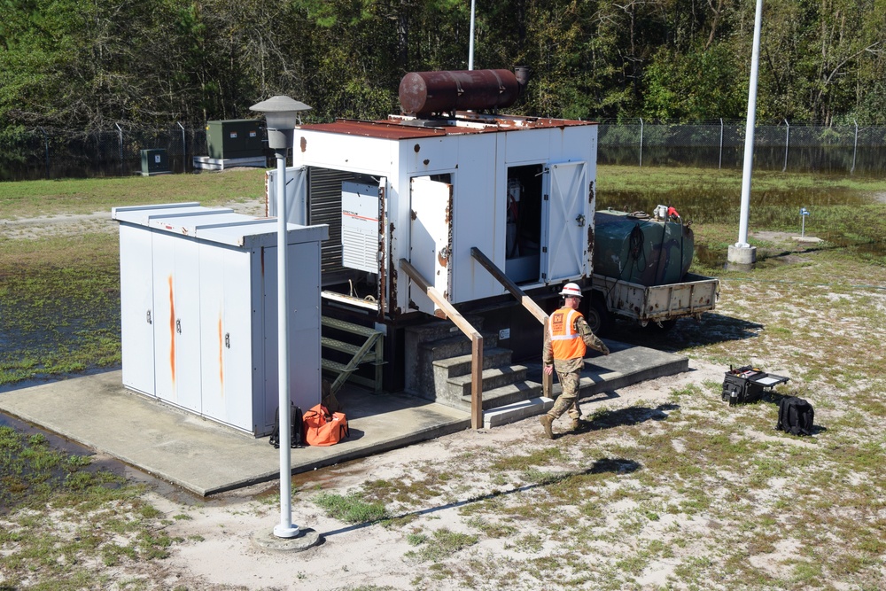 249th Prime Power works with local partners on land-locked waste-water treatment facility generator