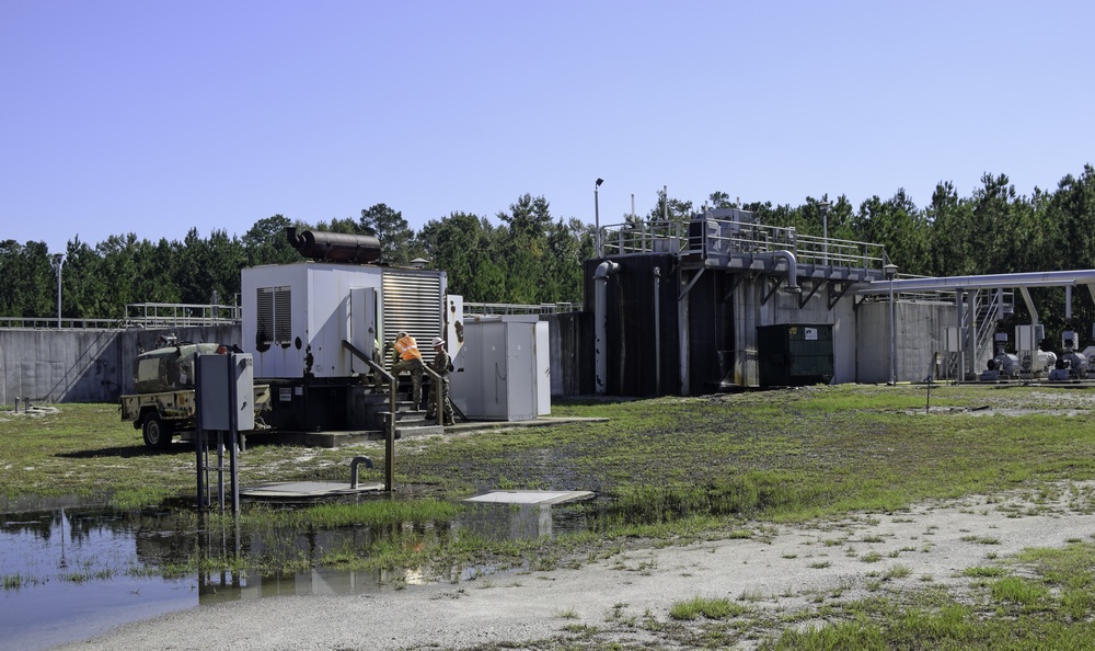 249th Prime Power works with local partners on land-locked waste-water treatment facility generator