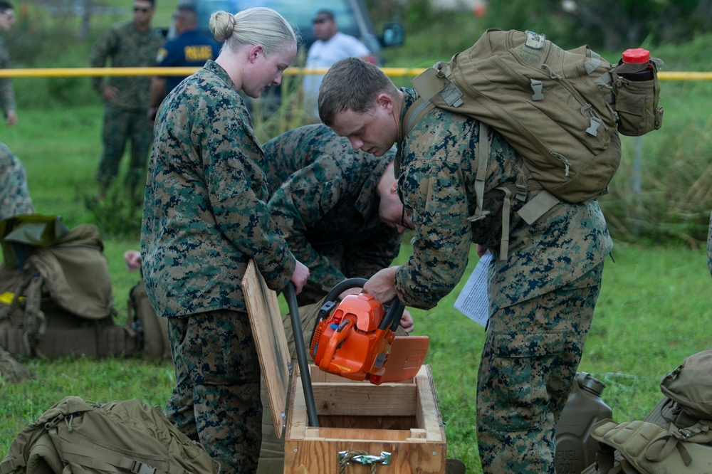 31st MEU Marines and Sailors clear the way after Typhoon Mangkhut in Rota, CNMI