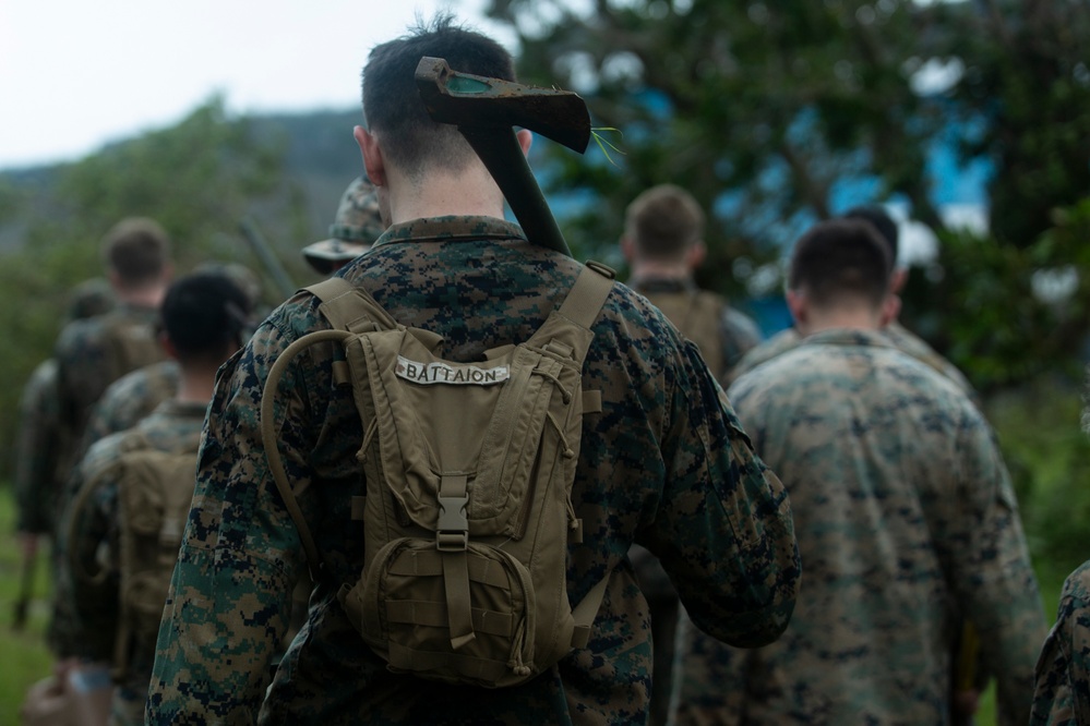 31st MEU Marines and Sailors clear the way after Typhoon Mangkhut in Rota, CNMI