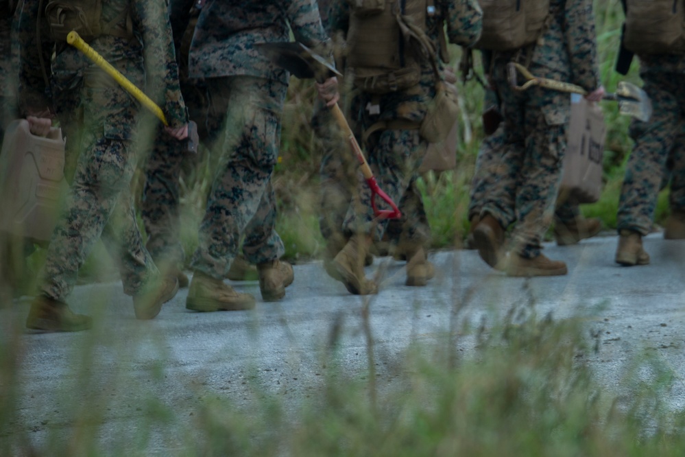 31st MEU Marines and Sailors clear the way after Typhoon Mangkhut in Rota, CNMI