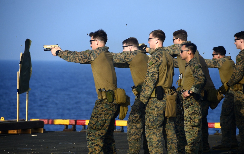 USS Wasp Small Arms training