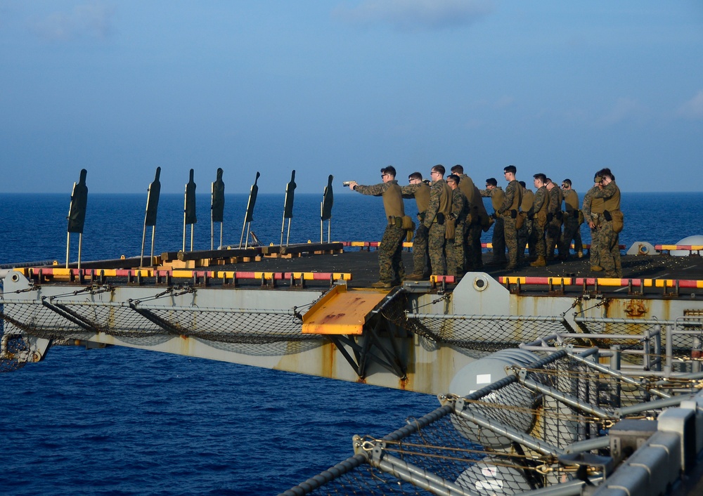 USS Wasp Small Arms Training