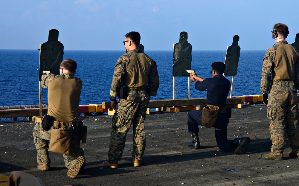 USS Wasp Small Arms Training