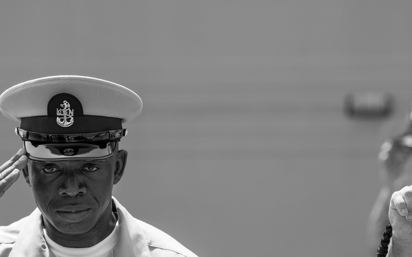 USS Jason Dunham (DDG 109) Sailor is frocked to Chief