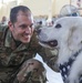 USO therapy dog visits with Soldiers responding to Hurricane Florence