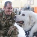 USO therapy dog visits with Soldiers responding to Hurricane Florence