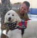 USO therapy dog visits with Soldiers responding to Hurricane Florence