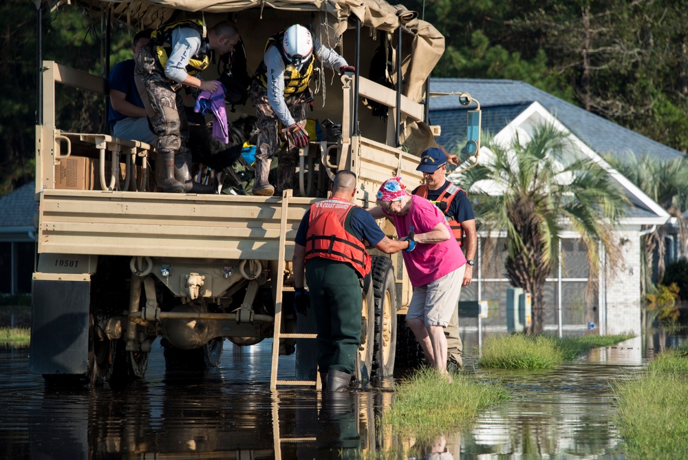 Coast Guard assists residents affected by rising waters in South Carolina