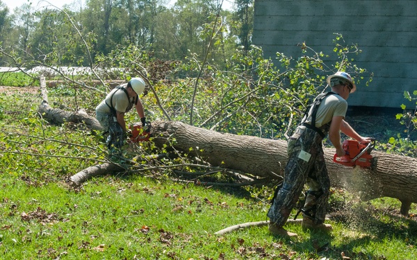 Cutting through Hurricane Florence