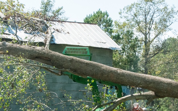 Cutting through Hurricane Florence