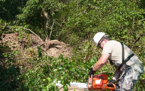 Cutting through Hurricane Florence