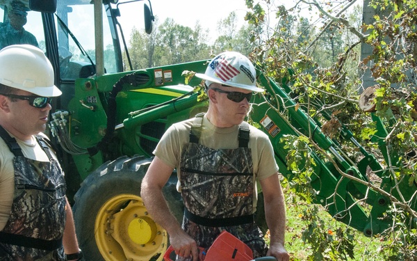 Cutting through Hurricane Florence