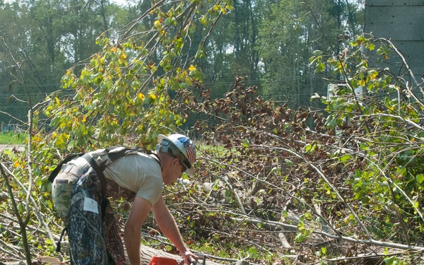 Cutting through Hurricane Florence