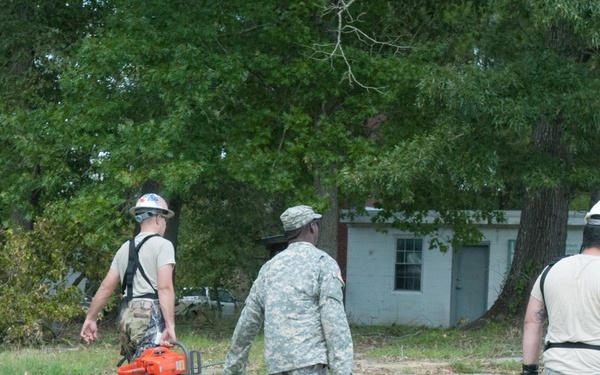 Cutting through Hurricane Florence