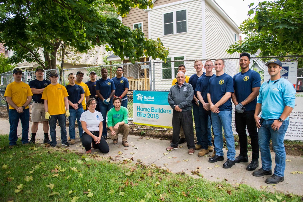 Sailors Assist with Habitat for Humanity Build
