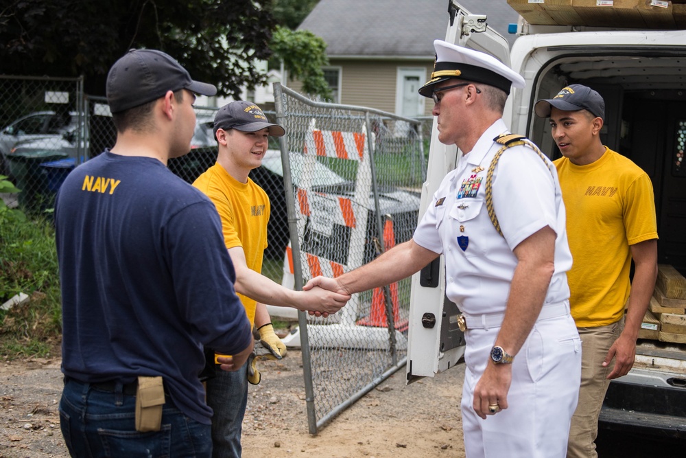 Sailors Assist with Habitat for Humanity Build
