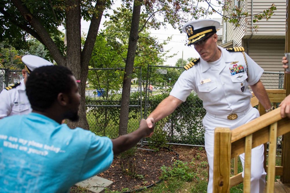 Sailors Assist with Habitat for Humanity Build