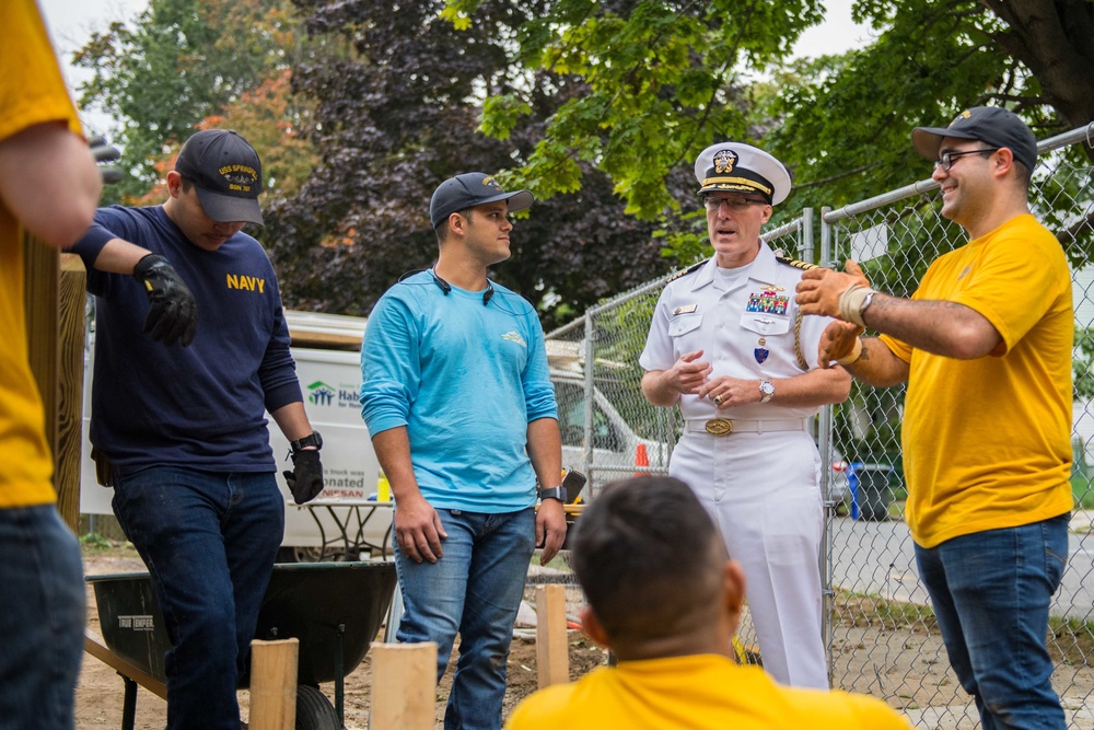 Sailors Assist with Habitat for Humanity Build