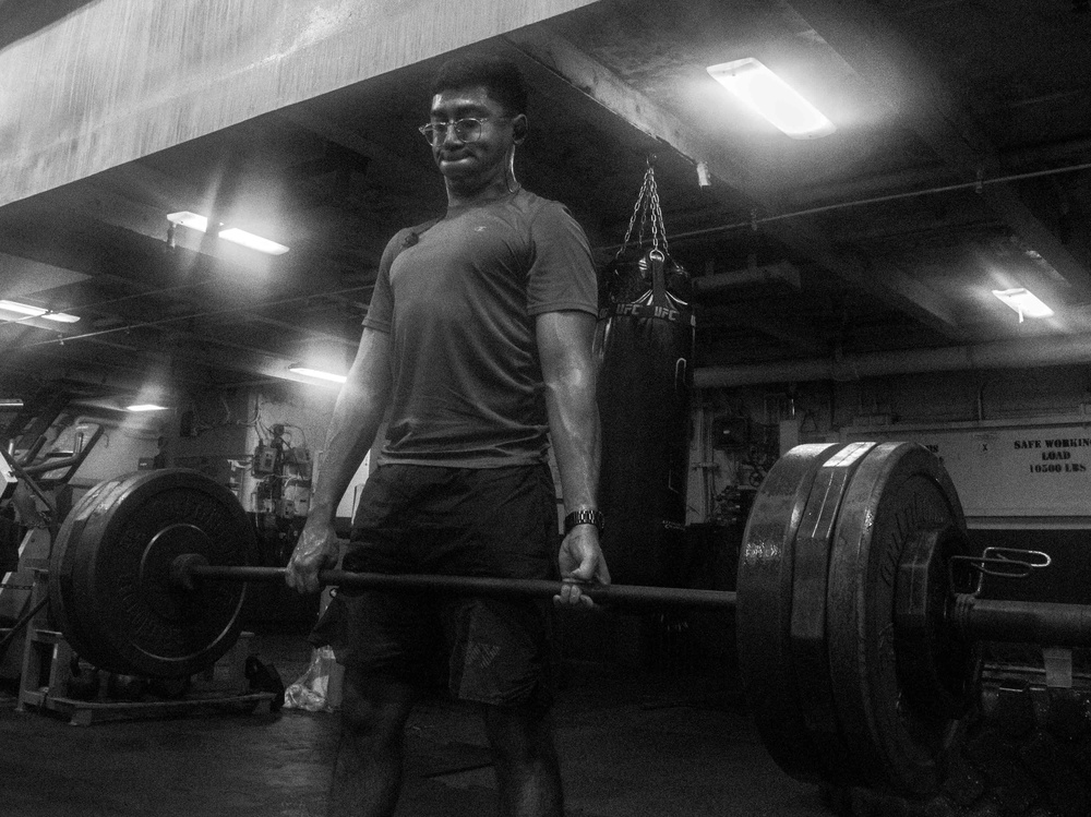 GHWB Sailors Exercise aboard Ship