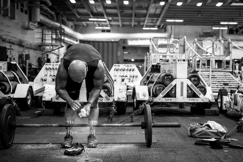 GHWB Sailors Exercise aboard Ship