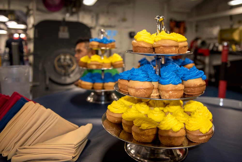 Sailors Prepare Birthday Meals