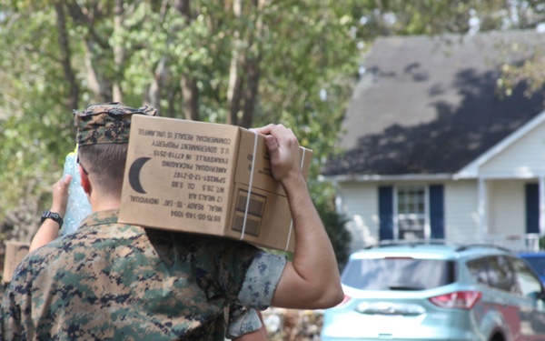 Cherry Point Marines provide relief for Hurricane Florence Survivors