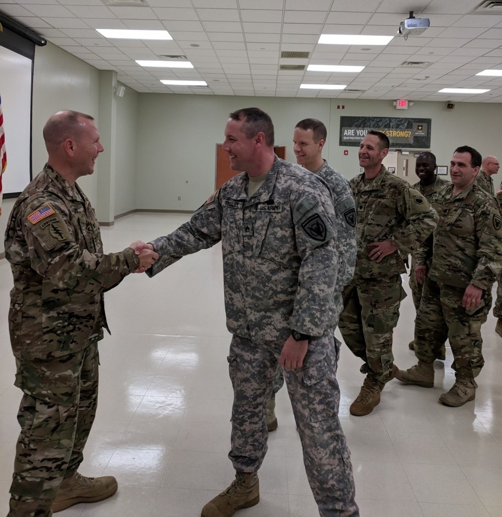 Army Reserve Element EUCOM soldiers attend promotion ceremony