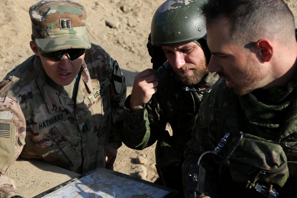 1-7 Cavalry Regiment conducts company training with Slovakian Soldiers