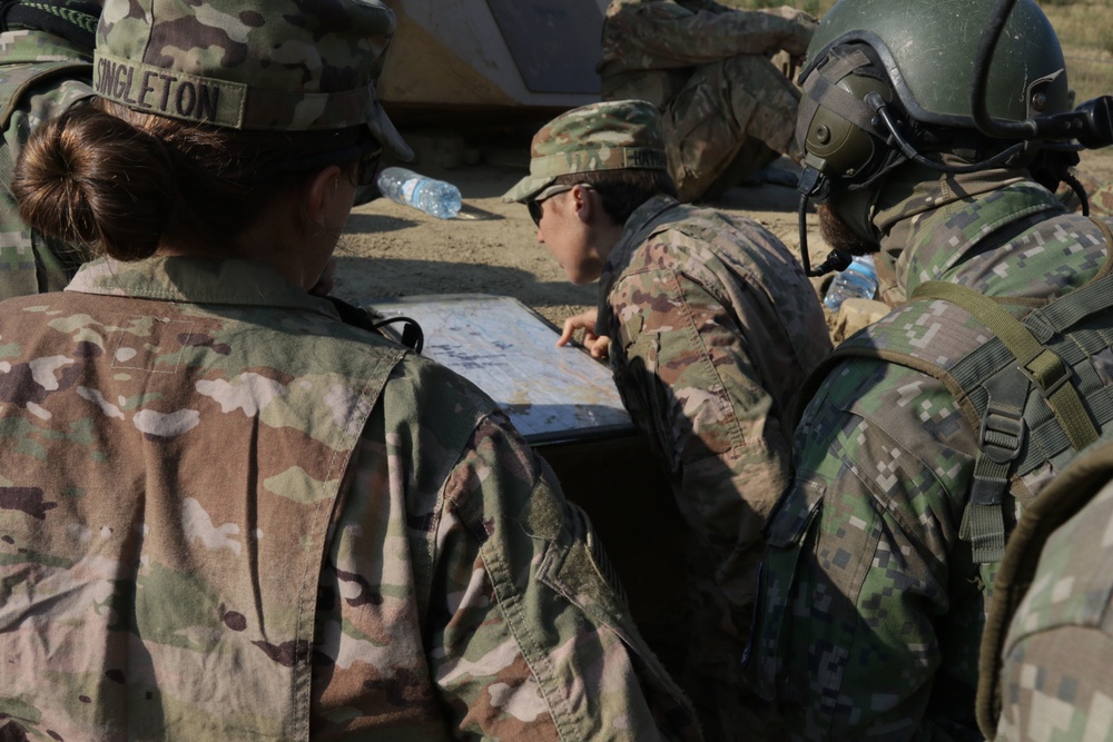 1-7 Cavalry Regiment conducts company training with Slovakian Soldiers