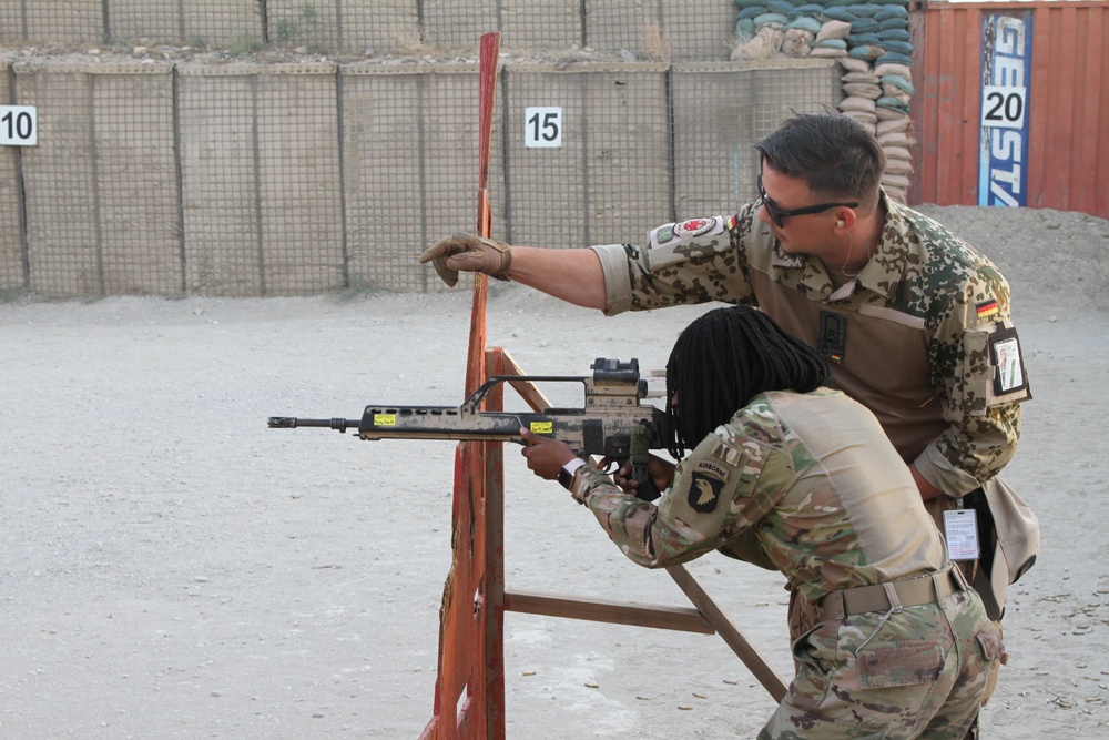 Screaming Eagle Soldiers Take on the “Schutzenschnur” in Bagram, Afghanistan