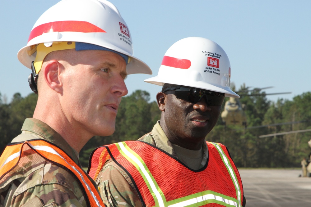 USACE Commanding General and CSM visit NC deployed teammates and survey damage after Florence