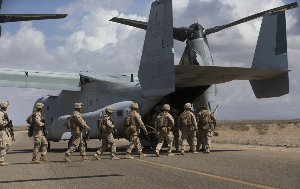 MV-22B Ospreys Conduct Assault Support