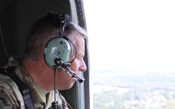 USACE Commanding General and CSM visit NC deployed teammates and survey damage after Florence