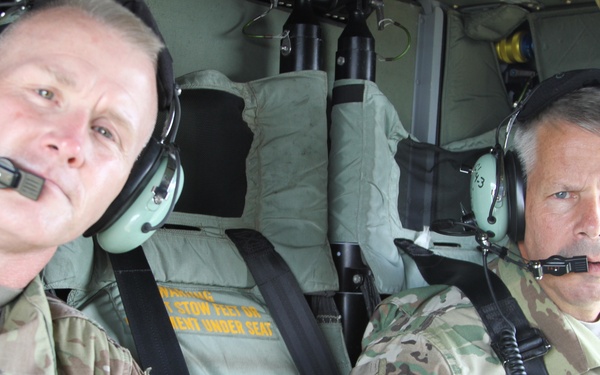 USACE Commanding General and CSM visit NC deployed teammates and survey damage after Florence