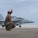 EA-18G Growler taxis in for post flight inspection