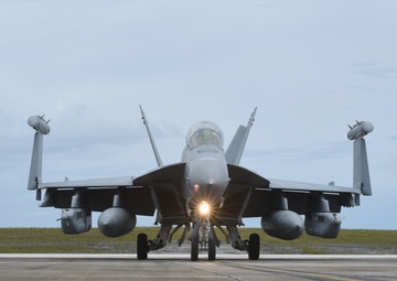 U.S. Navy EA-18G Growler taxis in