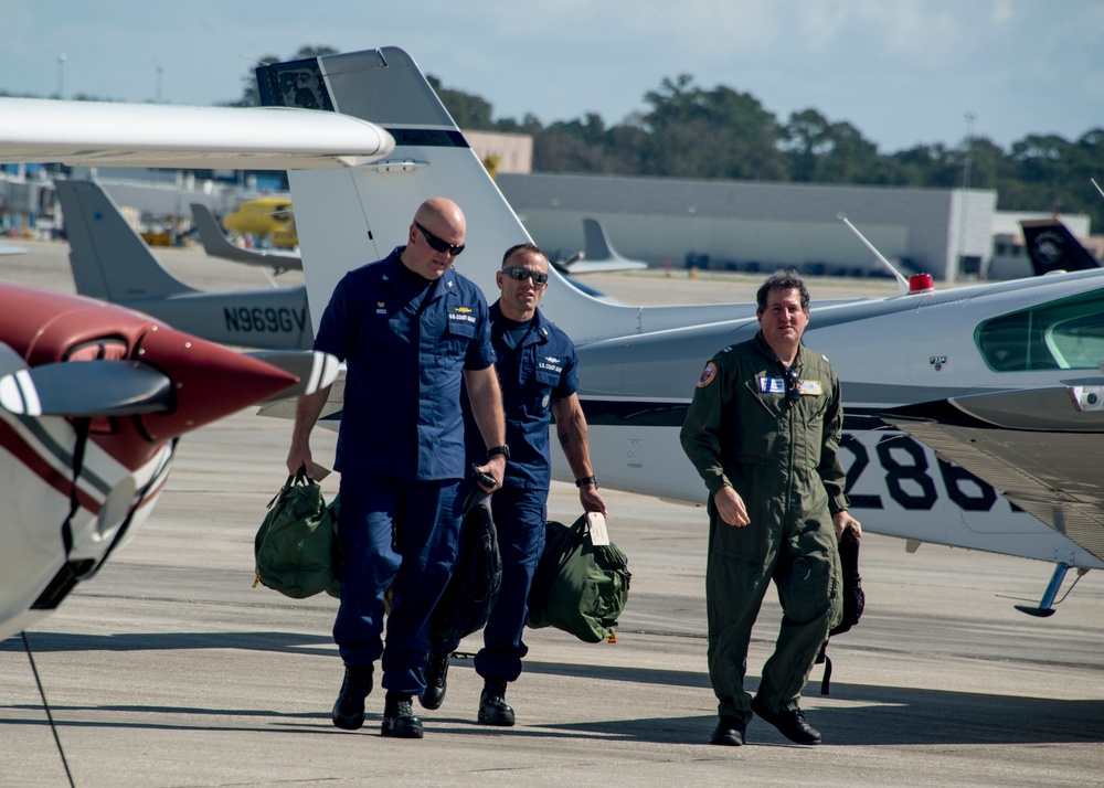 Coast Guard incident commander of Hurricane Florence operations meets with responders at Myrtle Beach, S.C.