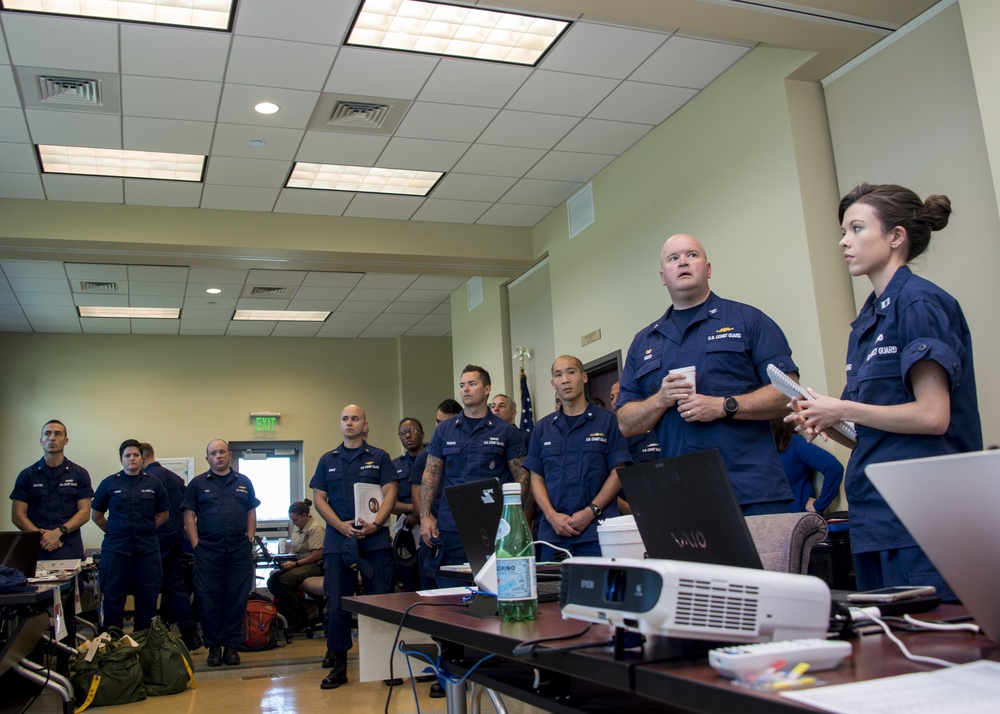 Coast Guard incident commander of Hurricane Florence operations meets with responders in Myrtle Beach, S.C.