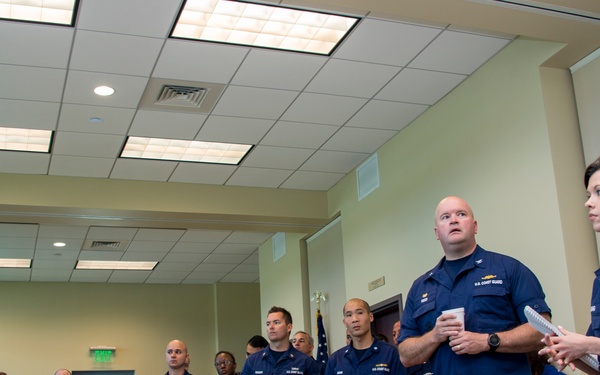 Coast Guard incident commander of Hurricane Florence operations meets with responders in Myrtle Beach, S.C.