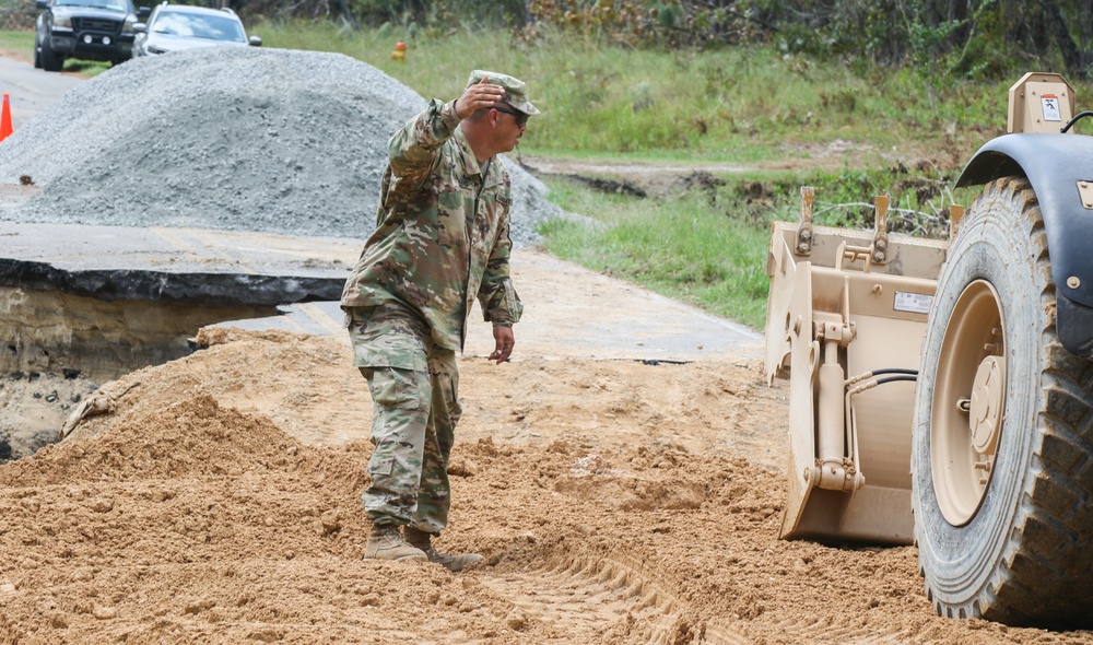 NCNG engineers connect communities by repairing roads