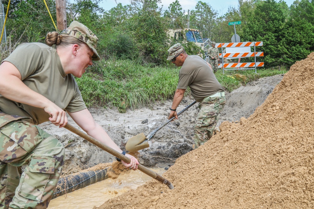 NCNG engineers connect communities by repairing roads