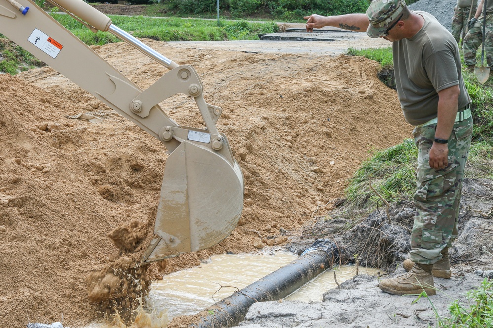 NCNG engineers connect communities by repairing roads