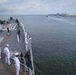 USS Mitscher Departs Naval Station Norfolk