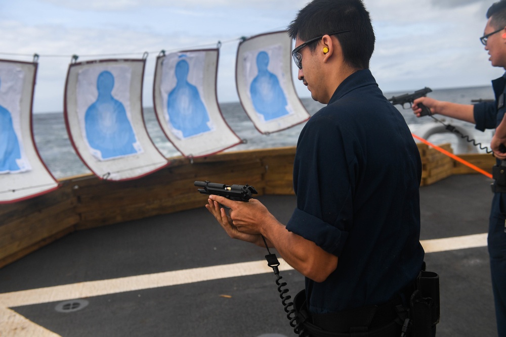 Gun Shoot aboard USS Mitscher