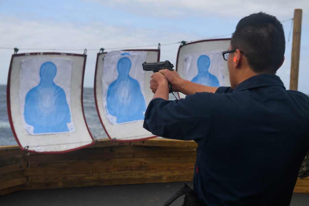 Gun Shoot aboard USS Mitscher