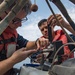 USS Jason Dunham ET's perform small boat maintenance