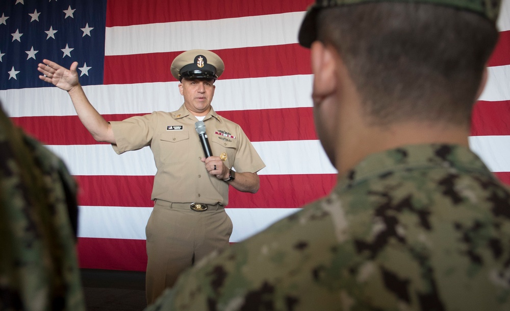 MCPON visits USS Carl Vinson Sailors