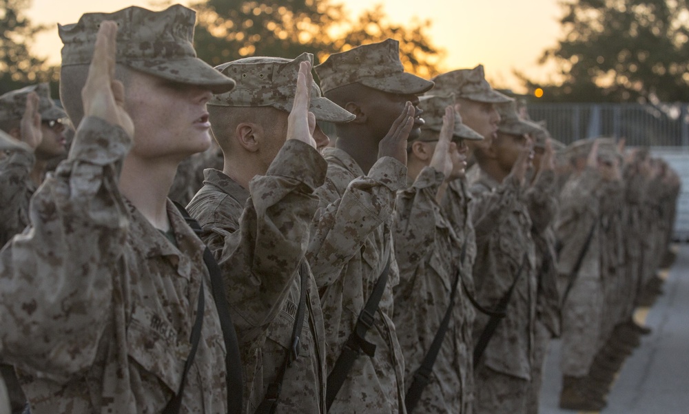 Lima Company Eagle, Globe, and Anchor Ceremony